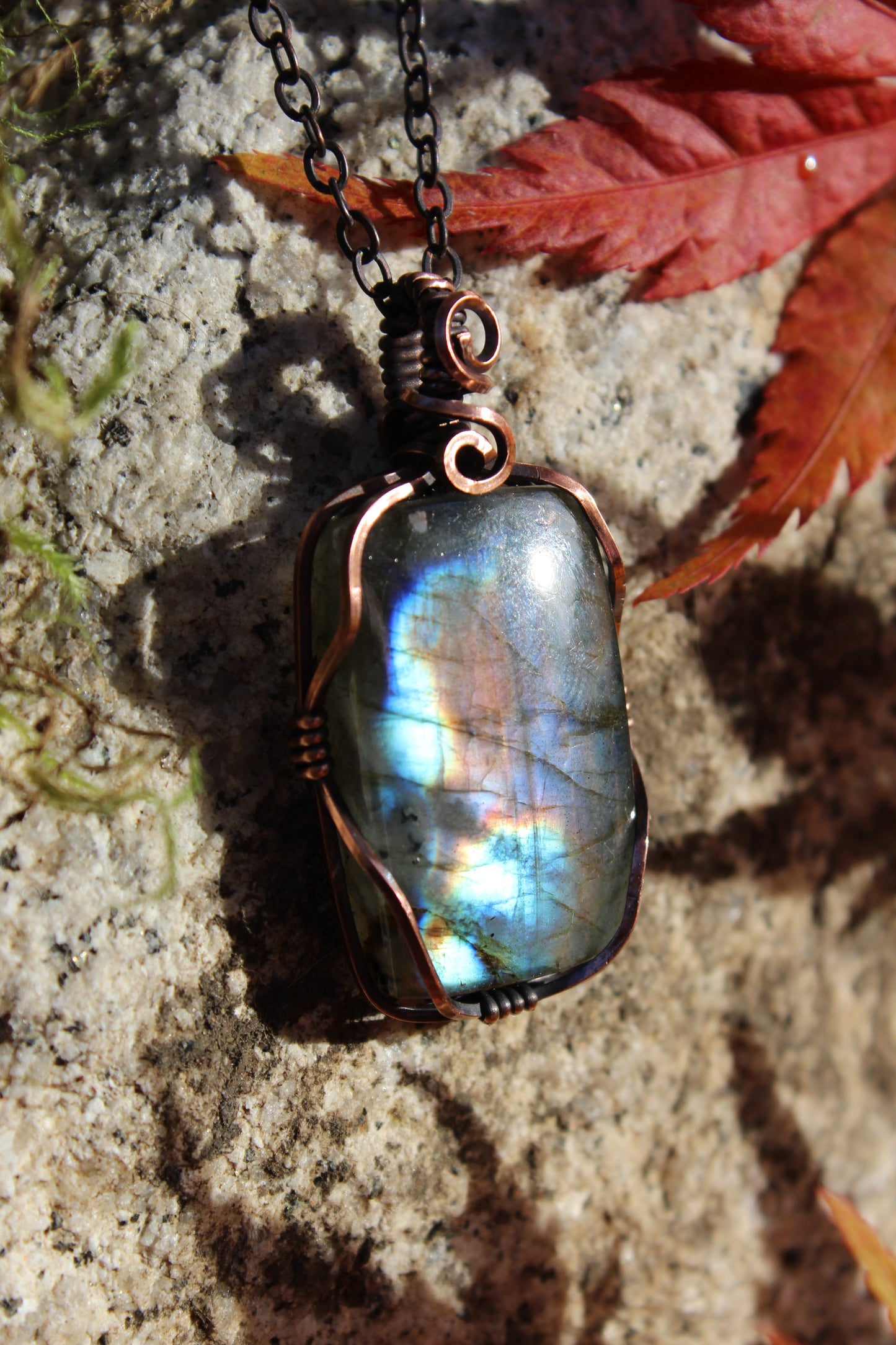 Square Labradorite Pendant Necklace