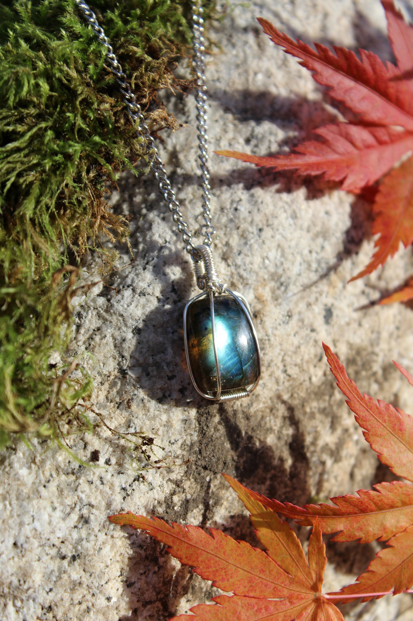 Little Square Labradorite Pendant