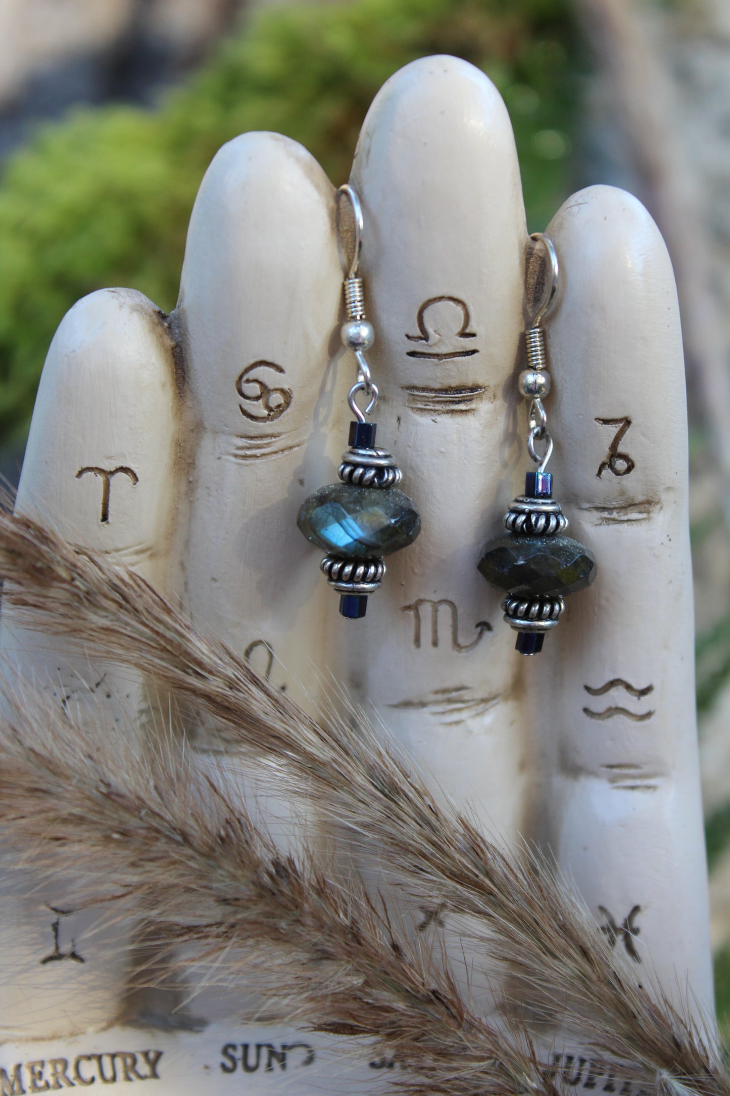 Blue Faceted Labradorite Earrings