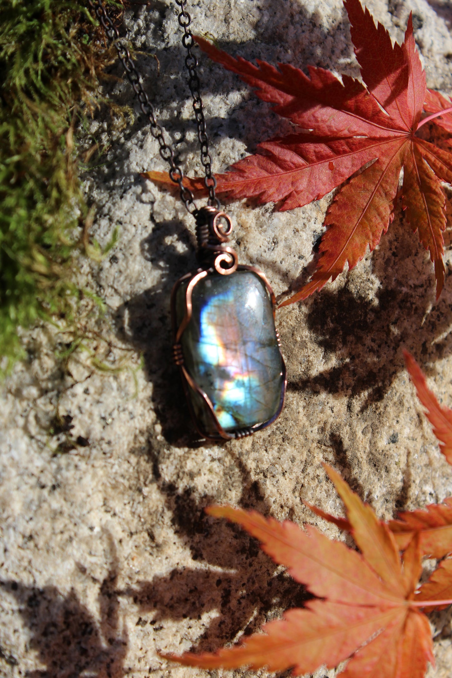 Square Labradorite Pendant Necklace